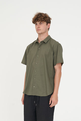 LIN-IN SS SHIRT KHAKI
