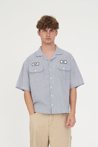 STRIPE COSTA SHIRT DENIM BLUE