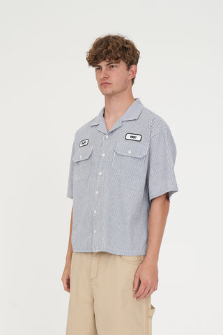 STRIPE COSTA SHIRT DENIM BLUE