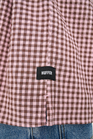 CROSBY SS SHIRT COCOA/PINK