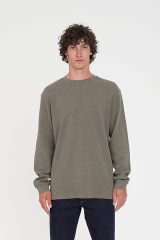 WAFFLE LS SUP TEE KHAKI
