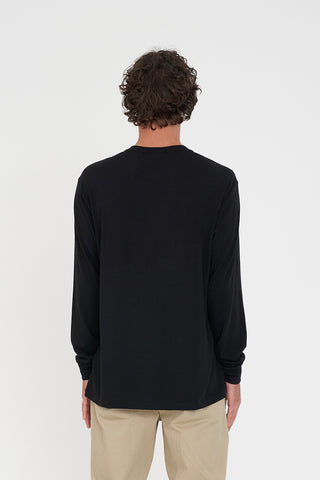 MERINO LS SUP TEE BLACK