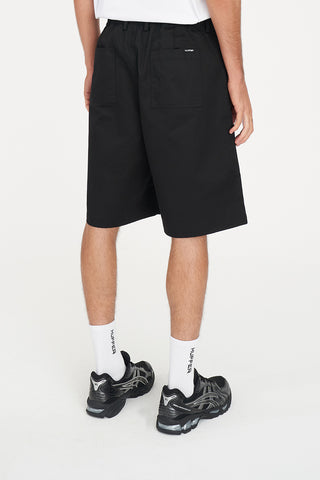 PLEATED BAGGY SHORT BLACK