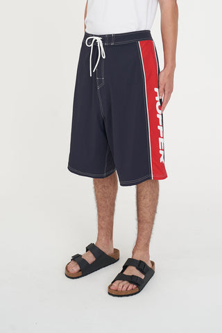 BOARD SHORT FIXED WAIST NAVY/RED