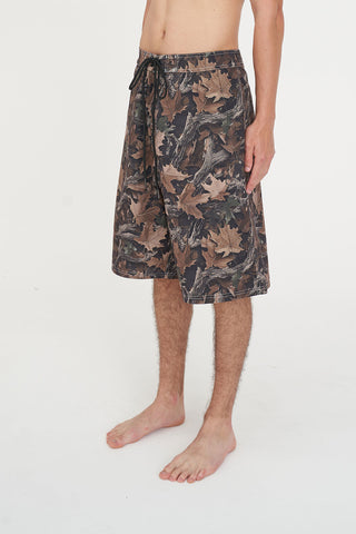 CAMO BOARD SHORT FIXED WAIST BROWN