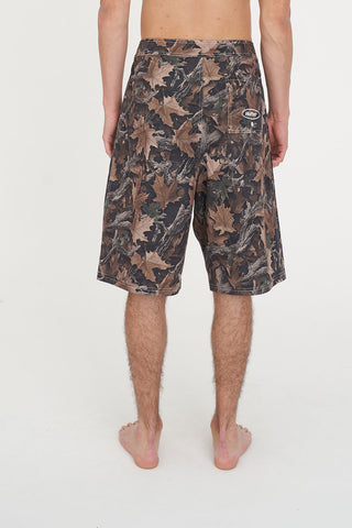 CAMO BOARD SHORT FIXED WAIST BROWN