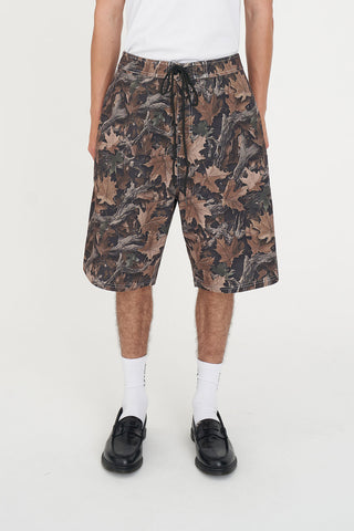 CAMO BOARD SHORT FIXED WAIST BROWN
