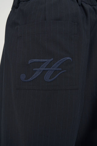 PLEATED BAGGY SHORT NAVY