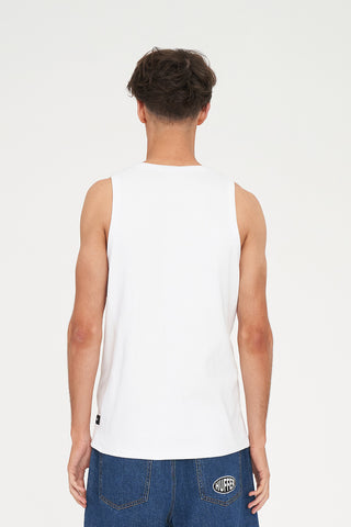 MENS RIB TANK WHITE