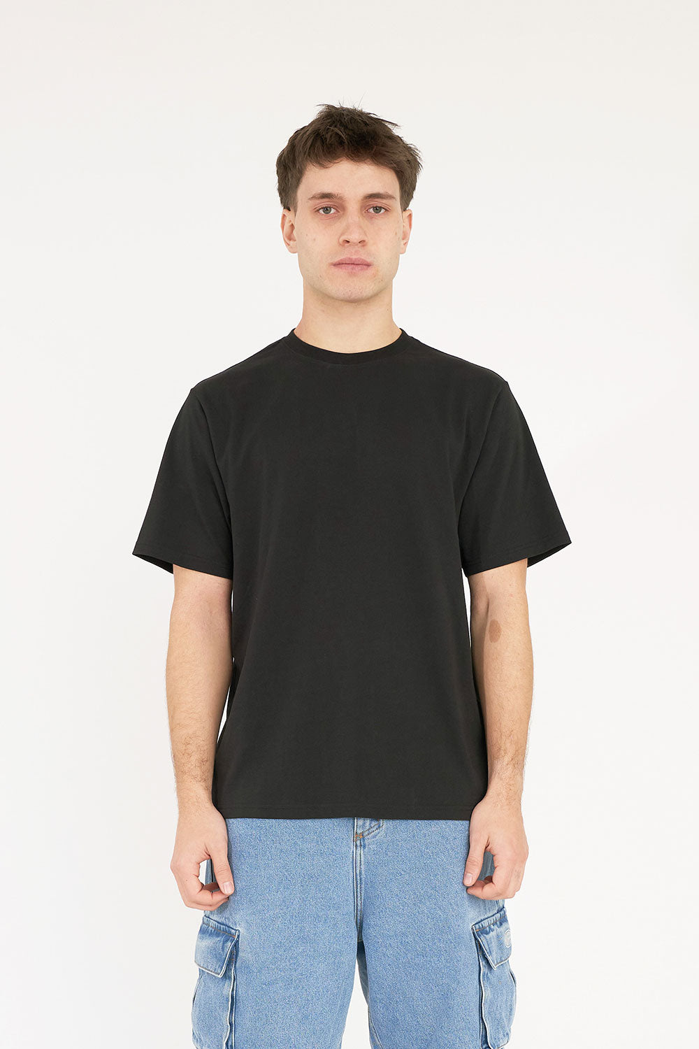 BASIC MENS CLASSIC TEE 190 BLACK – Huffer
