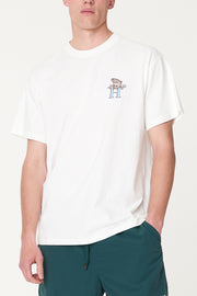 MENS SUP TEE/TROUT WHITE