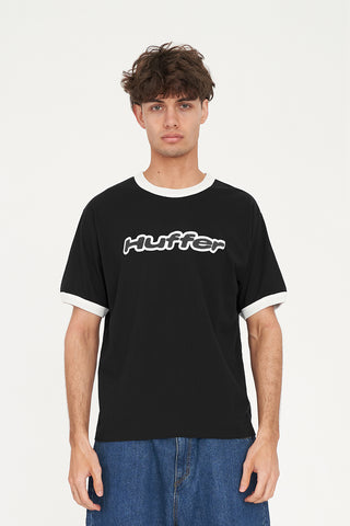 MENS RINGER TEE 220/VERT BLACK