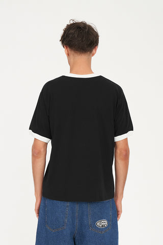 MENS RINGER TEE 220/VERT BLACK