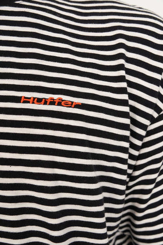 STRIPE BLOCK TEE BLACK/CHALK