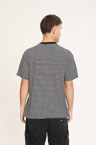 STRIPE BLOCK TEE BLACK/CHALK