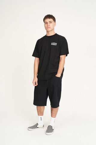 BLOCK TEE 220/BASICS WASHED BLACK