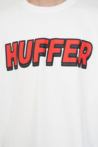 BLOCK CROP TEE 220/POSTED CHALK/RED