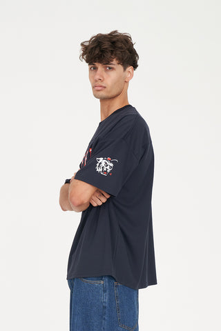 MESH BOX TEE/WILDCAT NAVY