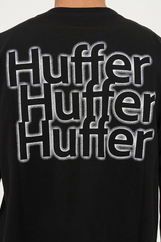 BLOCK CROP TEE 220/DITHER BLACK