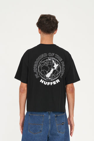 BLOCK CROP TEE 220/HOTSPOT BLACK