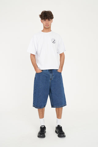 BLOCK CROP TEE 220/HOTSPOT WHITE