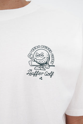 MENS BLOCK TEE 220/ZERO PUTTS CHALK/GREEN