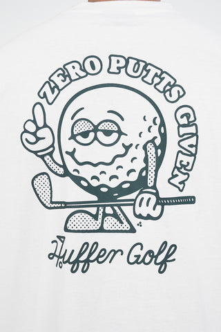 MENS BLOCK TEE 220/ZERO PUTTS CHALK/GREEN