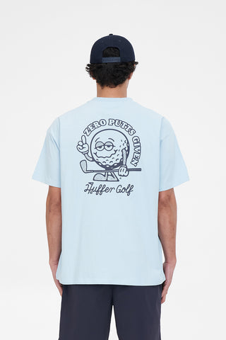 MENS BLOCK TEE 220/ZERO PUTTS ICE BLUE
