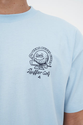 MENS BLOCK TEE 220/ZERO PUTTS ICE BLUE
