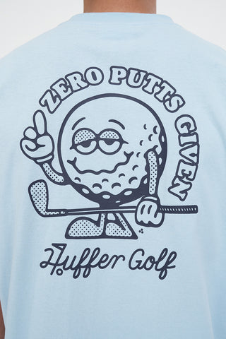 MENS BLOCK TEE 220/ZERO PUTTS ICE BLUE