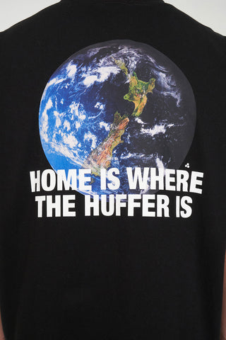 BLOCK CROP TEE 220/NZ EARTHER BLACK