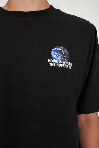 BLOCK CROP TEE 220/NZ EARTHER BLACK