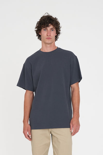 WAFFLE SUP TEE ASPHALT – Huffer
