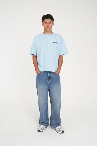 BLOCK CROP TEE 220/BOLDE ICEBERG