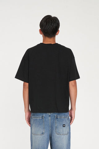 BLOCK CROP TEE 220/OMNI BLACK