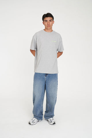 BLOCK TEE 220/OMNI GREY MARLE