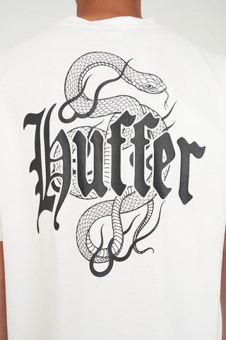 BLOCK CROP TEE 220/COILED CHALK