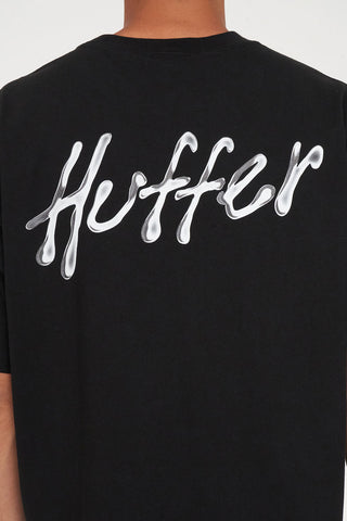 BLOCK CROP TEE 220/CHROMIE BLACK