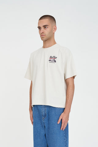 CROP BLOCK TEE 220/CREW FOG