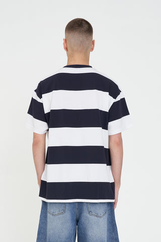 GAME DAY STRIPE TEE NAVY/WHITE