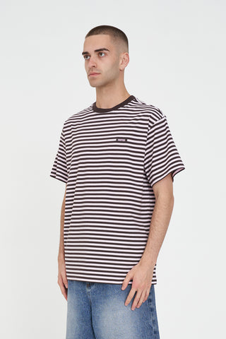 MENS STRIPE SUP TEE PETAL/COCOA