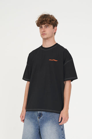 BOX TEE 220/STITCHED UP BLACK
