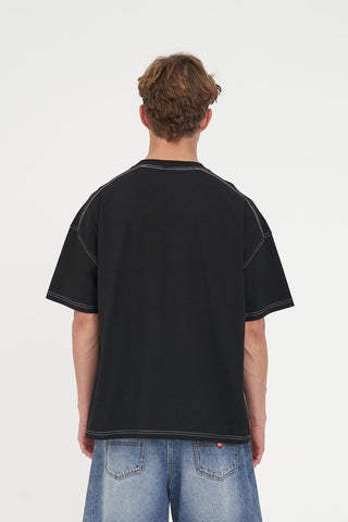BOX TEE 220/STITCHED UP BLACK