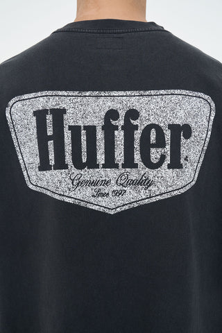 BLOCK TEE 220/RIDGE WASHED BLACK