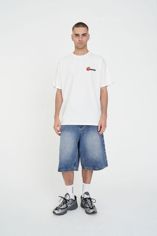 BLOCK TEE 220/FRESH CHALK