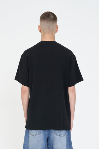 WAFFLE TEE WASHED BLACK