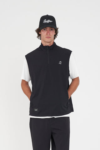 TECH 1/4 ZIP VEST BLACK