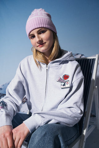 RELAX ZIP HOOD/SUNLIT SLOPES SILVER M