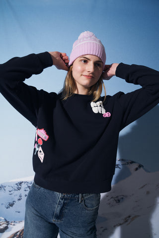 SLOUCH CREW 350/ABOVE THE CLOUDS NAVY