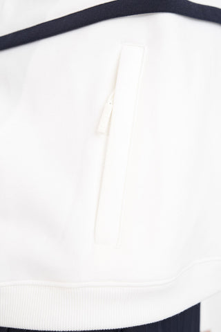 WOMENS CLUB ¼ ZIP CREW CHALK/NAVY